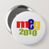 Badge Rond 10 Cm Meg en 2010 (Devant & derrière)