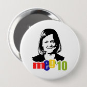 Badge Rond 10 Cm Meg Whitman pour le gouverneur 2010 (Devant & derrière)