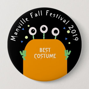 Badge Rond 10 Cm Meilleur Costume de Fête Déguisée Enfant Monstre
