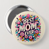 Badge Rond 10 Cm Meilleure maman jamais (Devant & derrière)