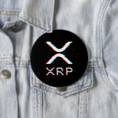 Badge Rond 10 Cm Mème Crypto Devise XRP Glitch CryptoCurrency (En situation)
