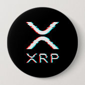 Badge Rond 10 Cm Mème Crypto Devise XRP Glitch CryptoCurrency (Devant)