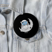 Badge Rond 10 Cm Mème de crypto XRP Cryptomonnaie Cute Astronaut Mo (En situation)