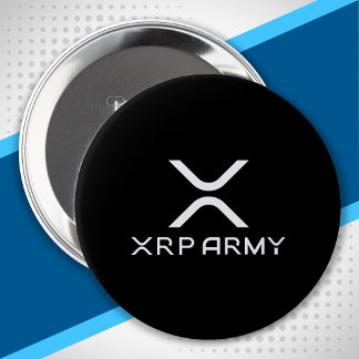 Badge Rond 10 Cm Mème XRP Army Citation Hodl Crypto CryptoCurrency