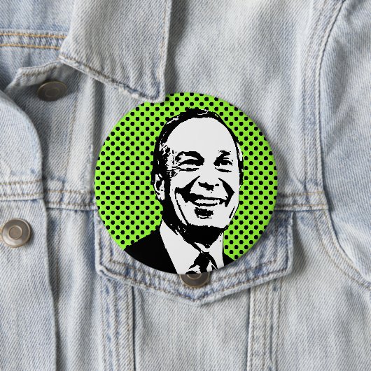 Badge Rond 10 Cm Michael Bloomberg (En situation)
