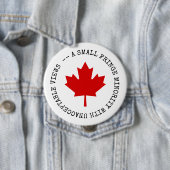 Badge Rond 10 Cm Minorité de petites franges avec vues inacceptable (En situation)