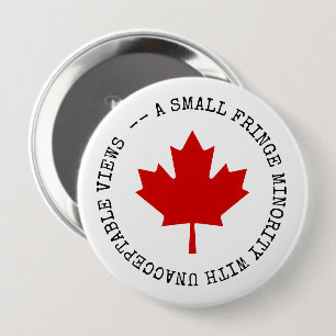 Badge Rond 10 Cm Minorité de petites franges avec vues inacceptable