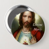 Badge Rond 10 Cm Miséricorde divine (Devant & derrière)