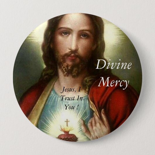 Badge Rond 10 Cm Miséricorde divine (Devant)