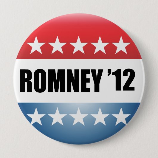 BADGE ROND 10 CM MITT ROMNEY (Devant)