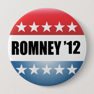 BADGE ROND 10 CM MITT ROMNEY