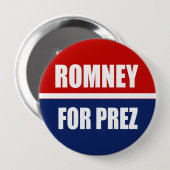 BADGE ROND 10 CM MITT ROMNEY 2012 (Devant & derrière)