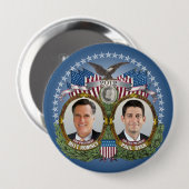 Badge Rond 10 Cm Mitt Romney Paul Ryan Photo (Devant & derrière)