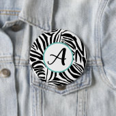 Badge Rond 10 Cm Modèle Zebra (En situation)