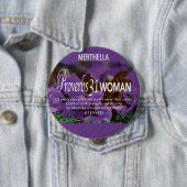 Badge Rond 10 Cm Moderne Purple Christian PROVERBS 31 (En situation)