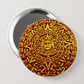 Badge Rond 10 Cm Mon calendrier maya (Pin-Sur le bouton) (Devant & derrière)