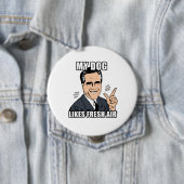 Badge Rond 10 Cm mon chien aime l'air frais - .png (En situation)