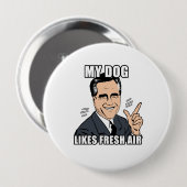 Badge Rond 10 Cm mon chien aime l'air frais - .png (Devant & derrière)