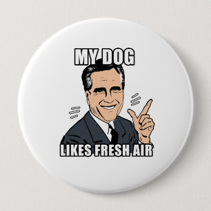 Badge Rond 10 Cm mon chien aime l'air frais - .png