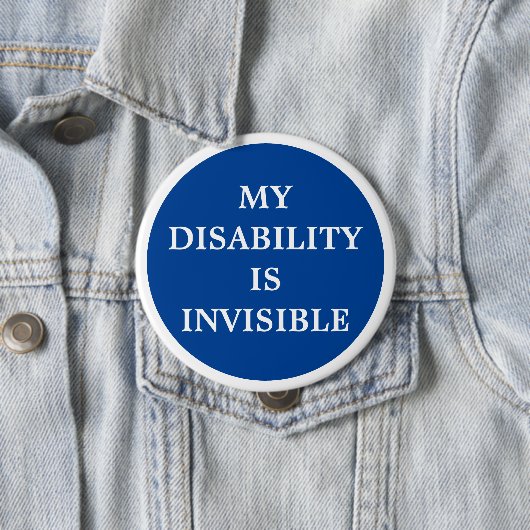 Badge Rond 10 Cm Mon handicap est invisible (En situation)