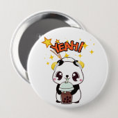 Badge Rond 10 Cm Mon Panda de Fête Mignon (Devant & derrière)