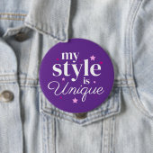 Badge Rond 10 Cm Mon style de texte design (En situation)