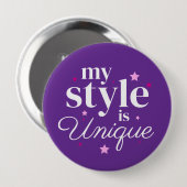 Badge Rond 10 Cm Mon style de texte design (Devant & derrière)