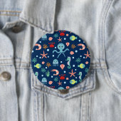 Badge Rond 10 Cm Monde marin (En situation)