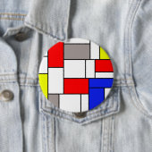 Badge Rond 10 Cm Mondrian (En situation)