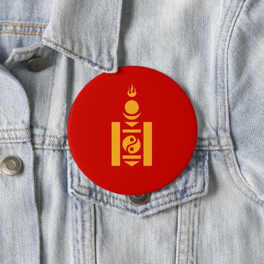 Badge Rond 10 Cm Mongolie (En situation)
