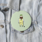 Badge Rond 10 Cm Monsieur dans le club de golf (En situation)