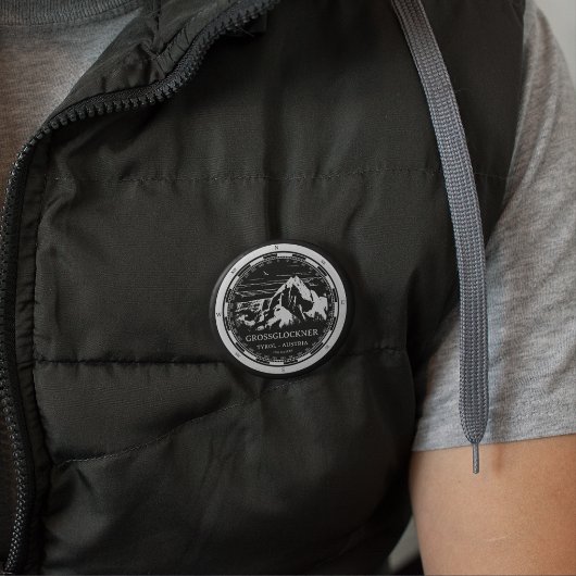 Badge Rond 10 Cm Mont Grossglockner - Tirol Autriche Alpes