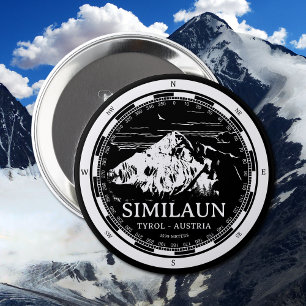 Badge Rond 10 Cm Mont Similaun - Tyrol Autriche Alpes