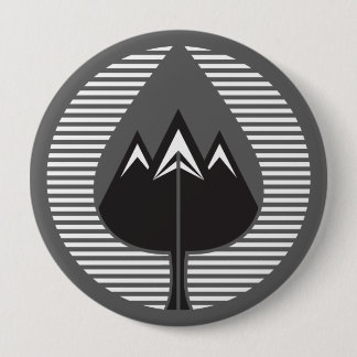 Badge Rond 10 Cm montagnes d'automne