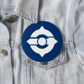Badge Rond 10 Cm Moriguchi, Osaka (En situation)