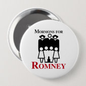 Badge Rond 10 Cm Mormons pour Romney.png (Devant & derrière)