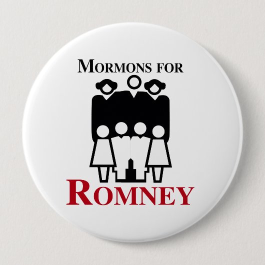 Badge Rond 10 Cm Mormons pour Romney.png (Devant)