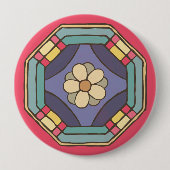 Badge Rond 10 Cm Motif coréen traditionnel (Devant)
