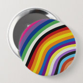 Badge Rond 10 Cm Motif de bandes colorées (Devant & derrière)