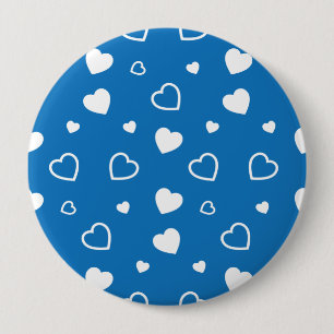 Badge Rond 10 Cm Motif de cœurs stylisés 7