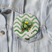 Badge Rond 10 Cm Motif de nénuphars (En situation)