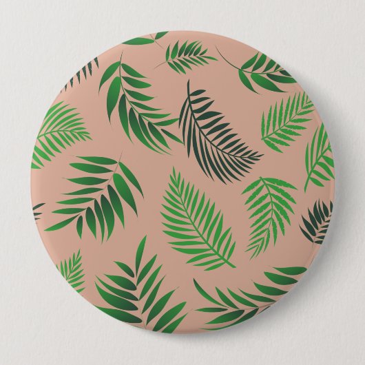 Badge Rond 10 Cm Motif Feuille tropical 10 (Devant)