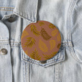 Badge Rond 10 Cm Motif Feuille tropical 15 (En situation)