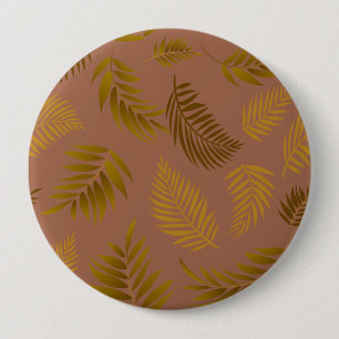 Badge Rond 10 Cm Motif Feuille tropical 15