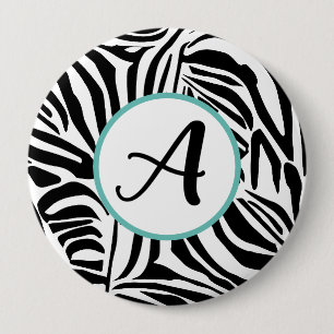 Badge Rond 10 Cm Motif Zèbre