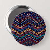Badge Rond 10 Cm Motifs ethniques (Devant & derrière)