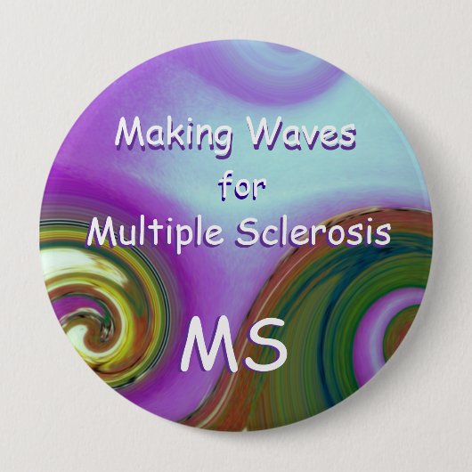 Badge Rond 10 Cm MS Awareness Pin (Devant)