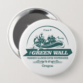 Badge Rond 10 Cm Mur verte (rafting 2) (Devant & derrière)