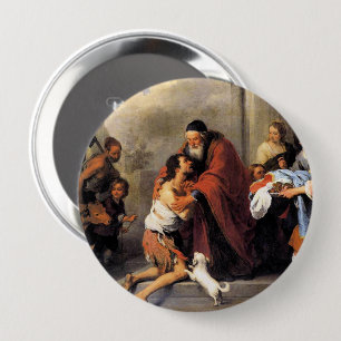 Badge Rond 10 Cm Murillo -- Le Retour de l'Enfant Prodigue
