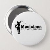 Badge Rond 10 Cm Musiciens (Devant & derrière)